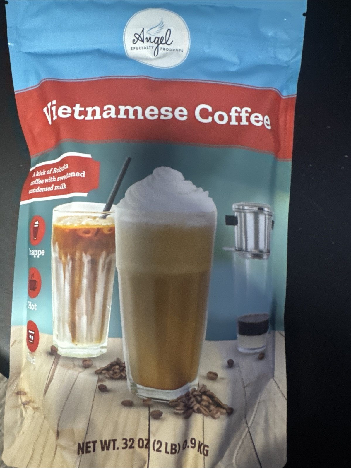 Quick & Authentic Vietnamese Instant Coffee Mix - 32 oz for Hot, Cold, or Iced