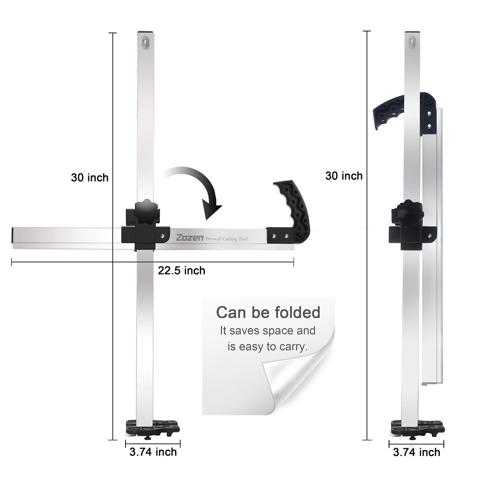 Drywall Cutting Tool, Foldable Drywall Cutter, Metric + Imperial Scale, Easy ...