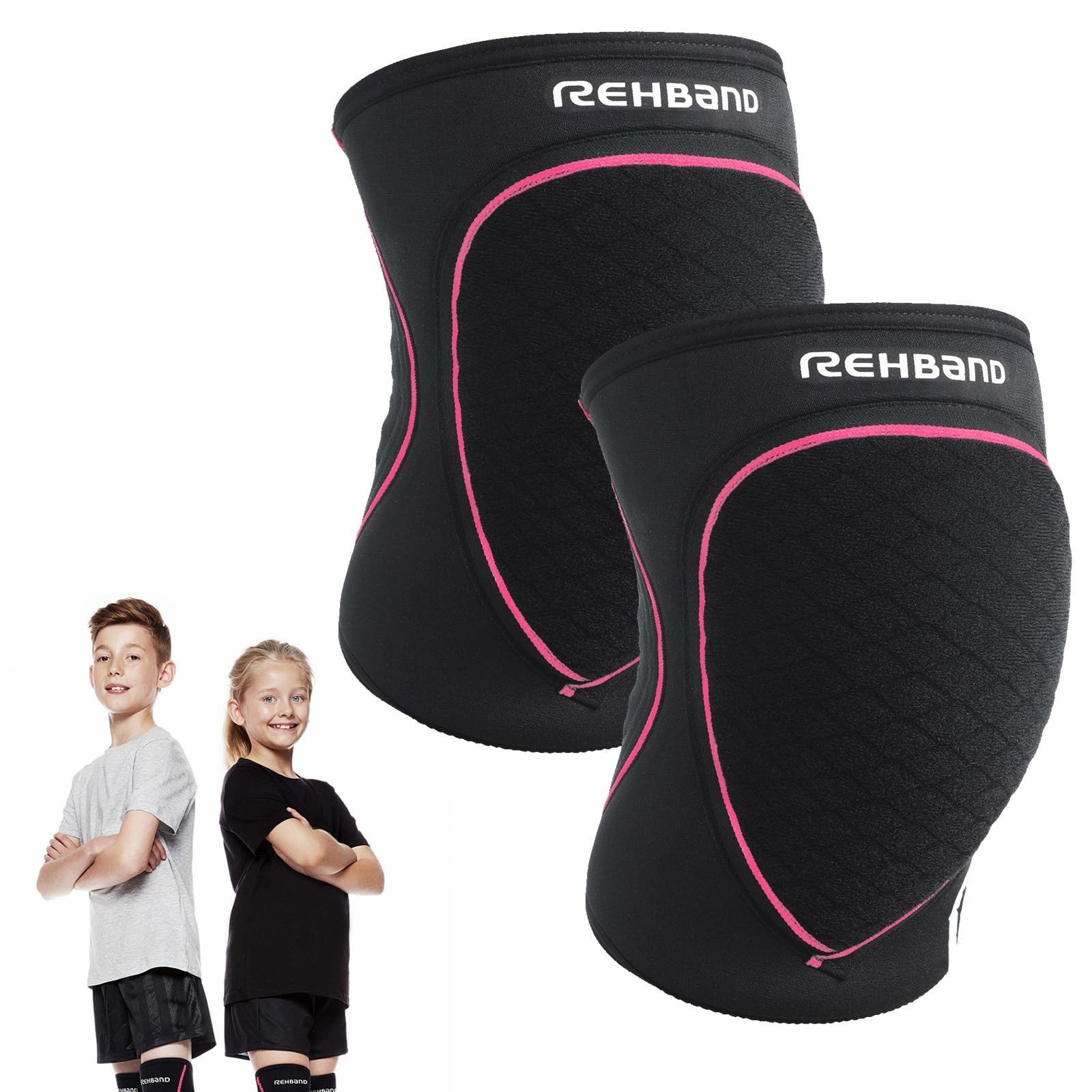 Rehband Knee Pads for Children, 1 Pair, Knee Protectors for Volleyball, Comfo...