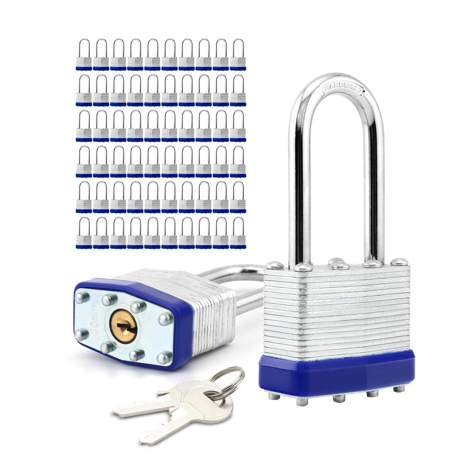 Lock Laminated keyed Padlock(1-9/16 in Wide Body),Lock Outdoor Blue Padlocks,...