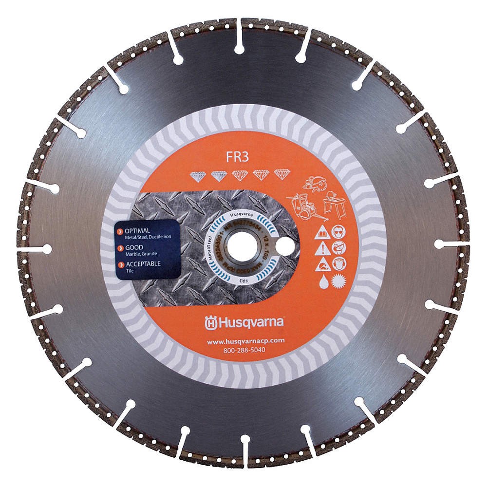 HUSQVARNA FR3-14 DiamondSawBlade,Diam:14",Thick:0.13" 5EAW9