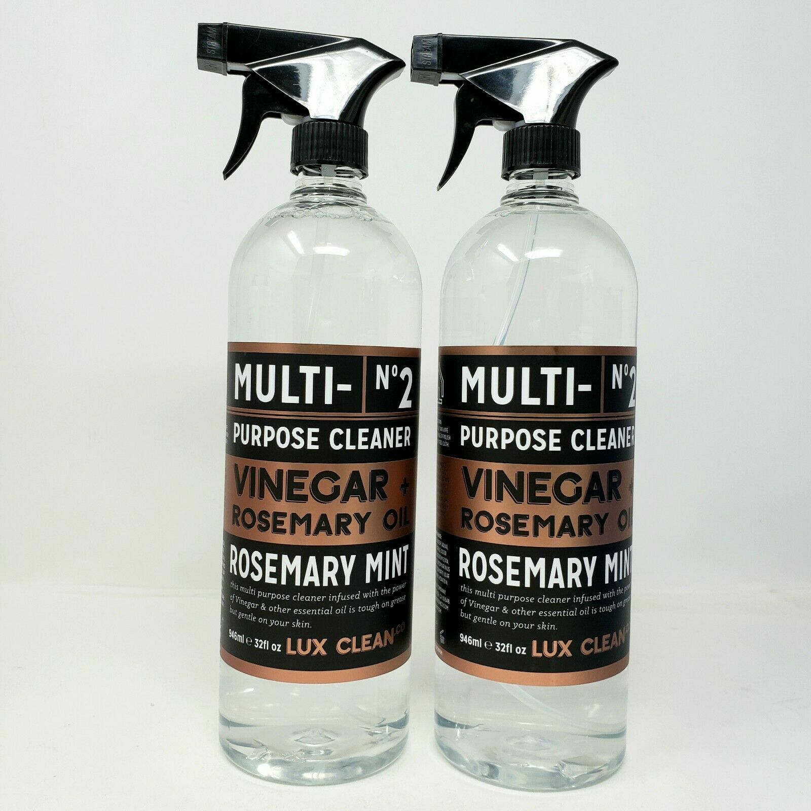 2 Lux Clean Vinegar & Rosemary Mint No 2 Multi Purpose Spray Cleaner 32 fl oz