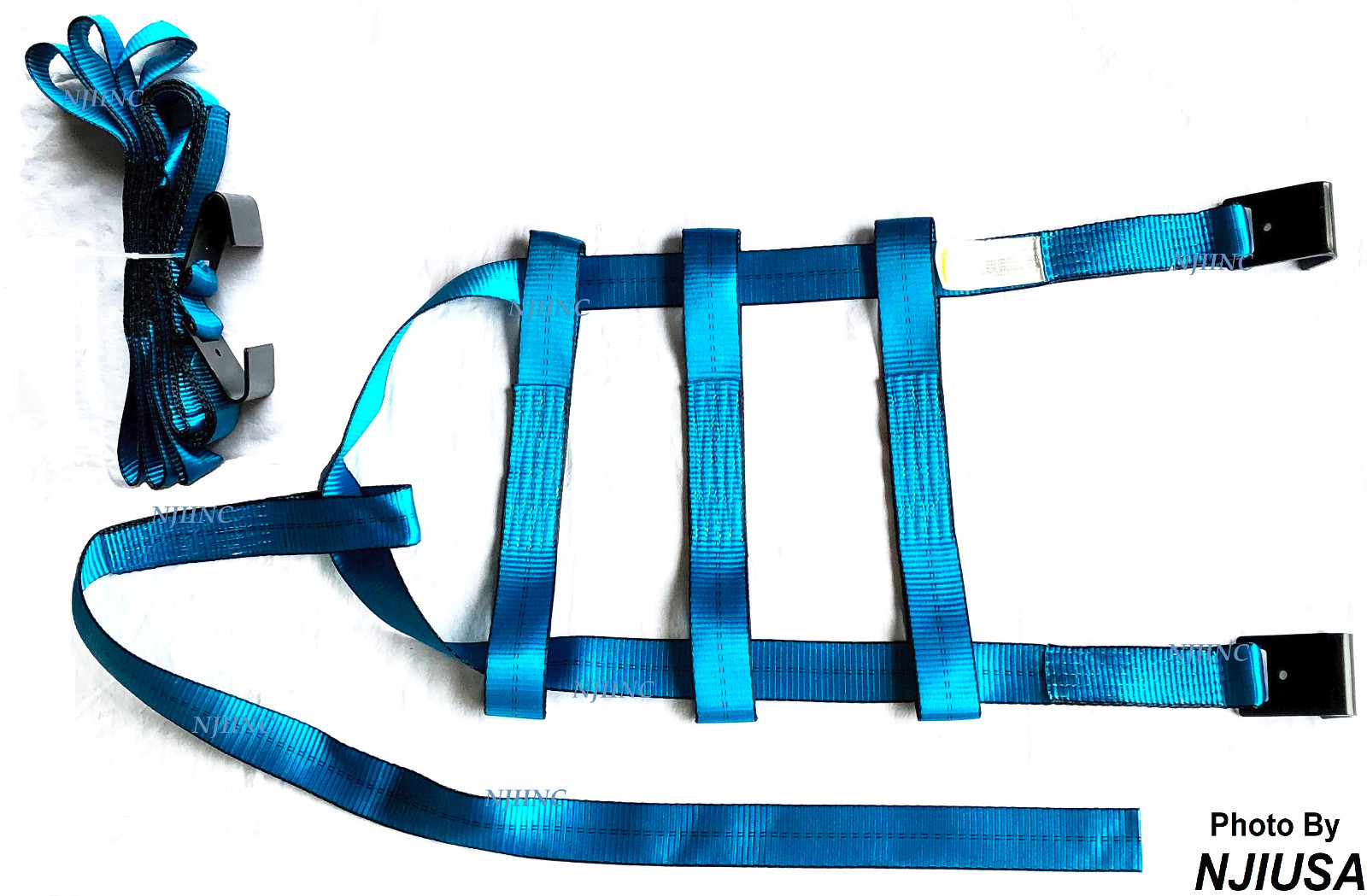 Basket Tiedown car tire Straps Tow Dolly Wheel Net Set Flat Hooks Heavy Duty B