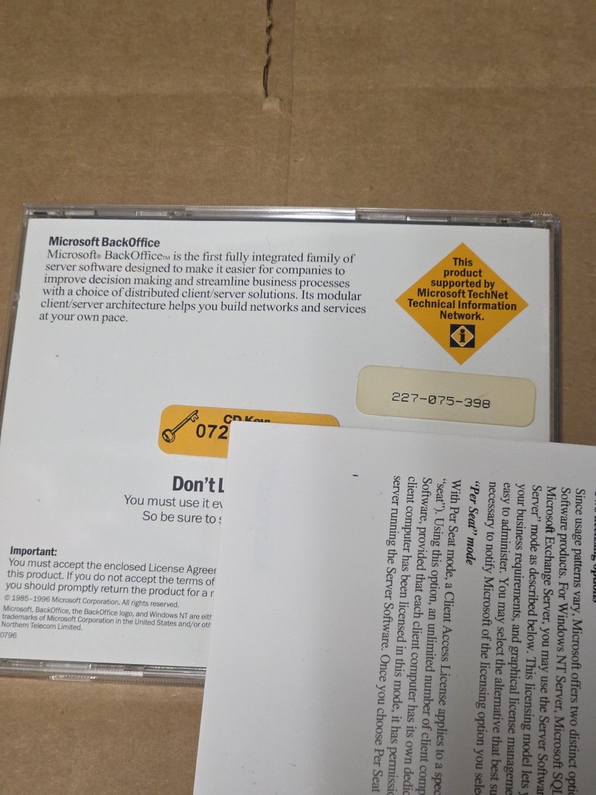 WindowsNT Server 4.0 Upgrade 5 CAL Client Pack CD-ROMs & floppies NT WinNT 4.0