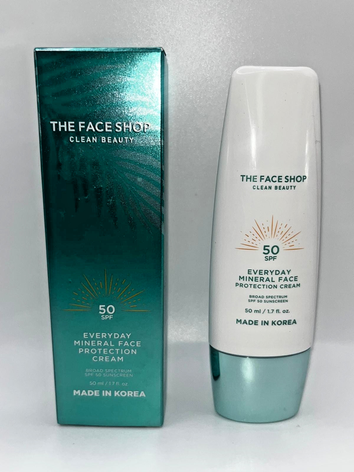 THE FACE SHOP Clean Beauty 50 SPF Every Day Mineral Face Protection Cream 1.7 fl