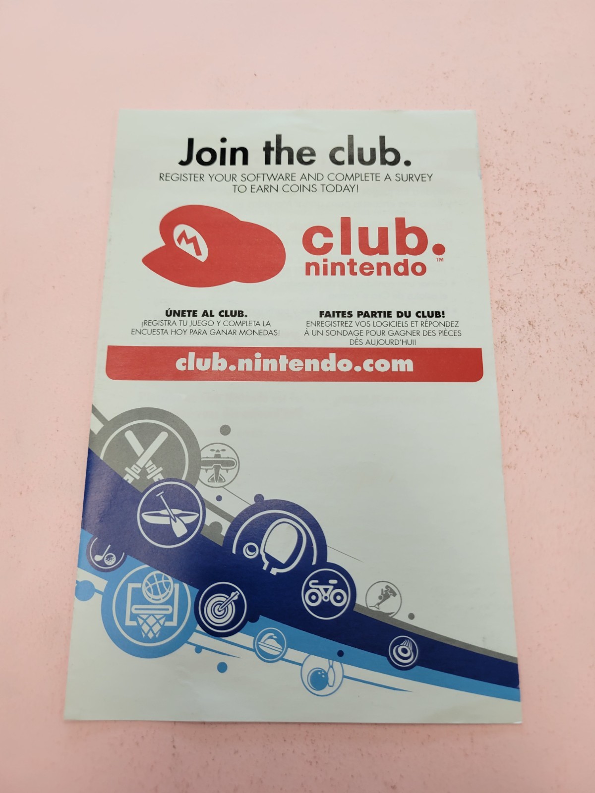 Nintendo Club Wii INSERT ONLY Authentic