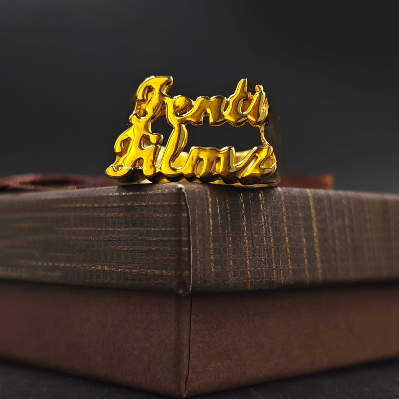 Proposal Gift! Mens Customization Solid Metal Nameplate Ring In Real 925 Silver
