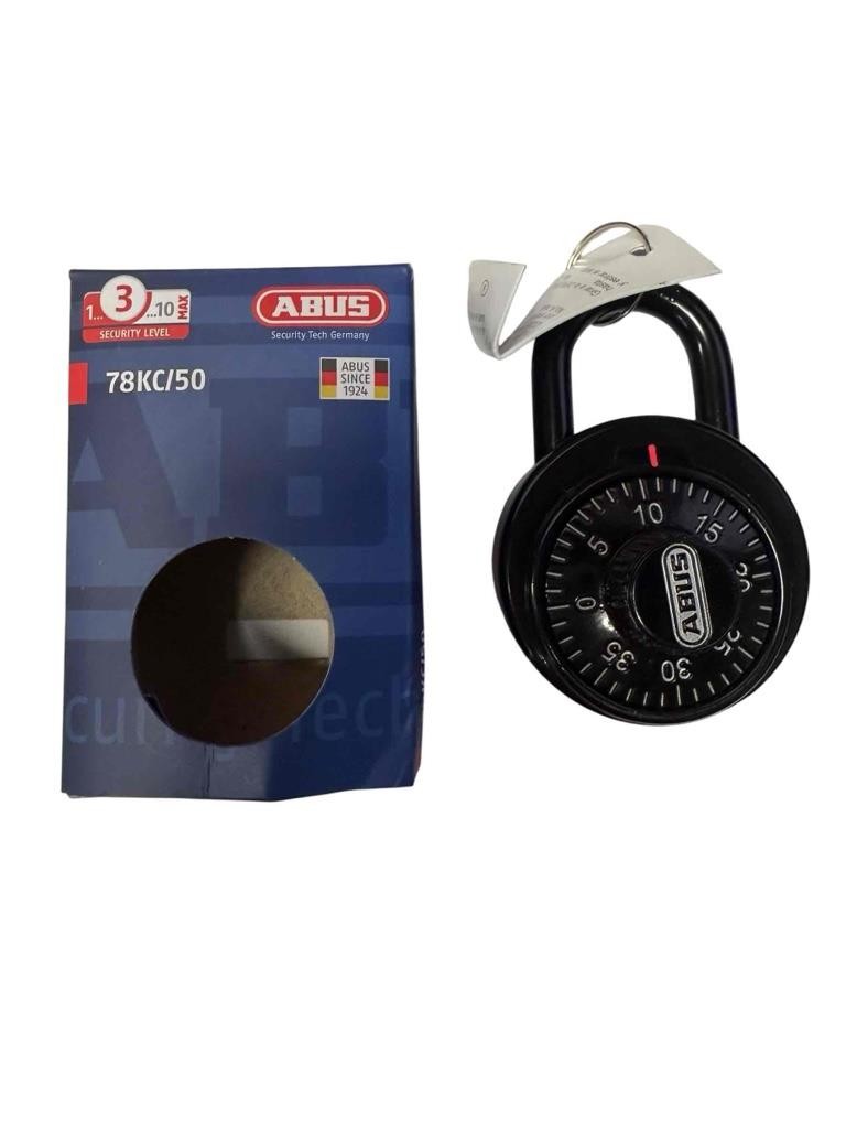 NEW ABUS 78KC/50 Combination Padlock Black