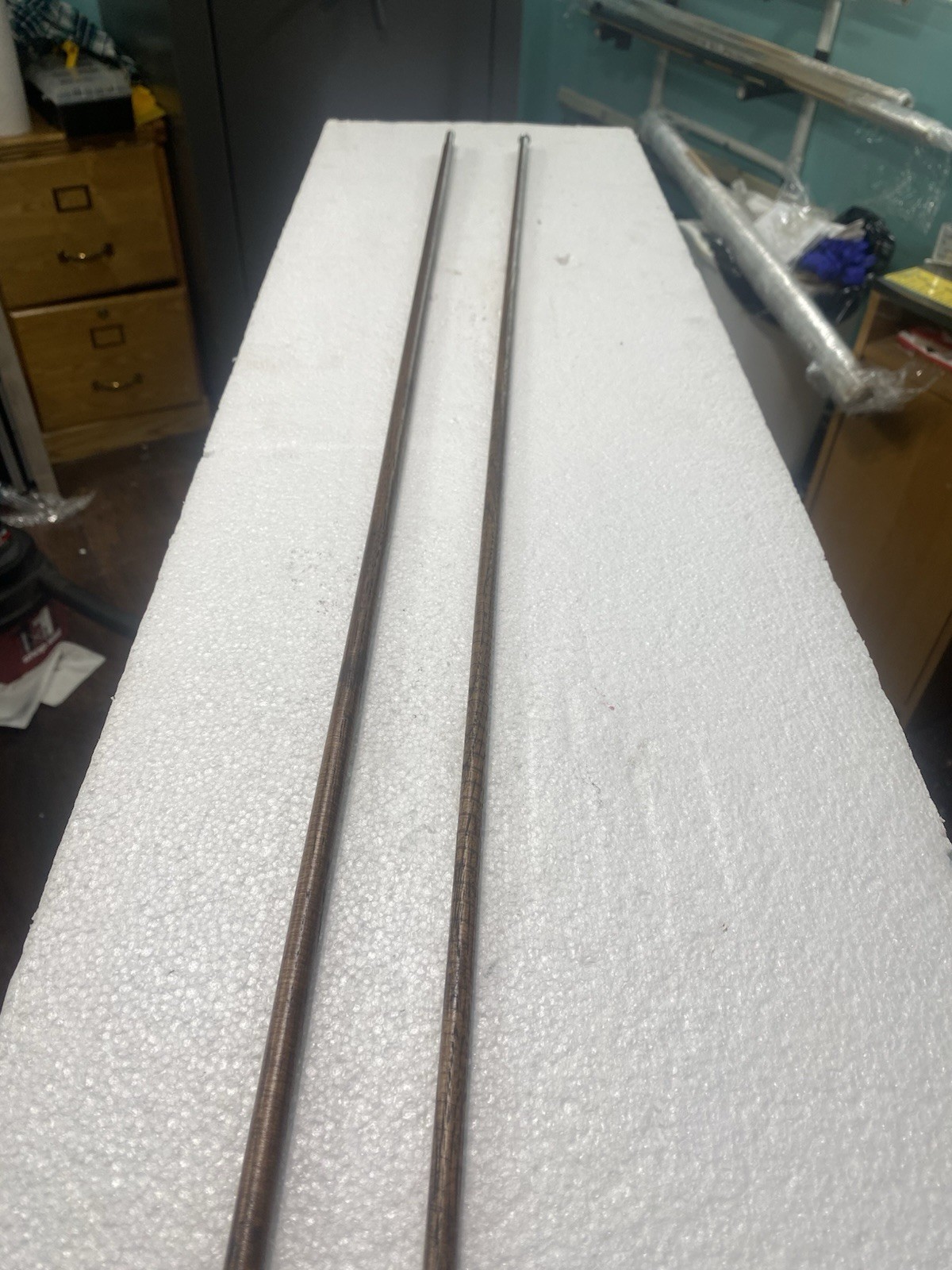 Hickory Ramrod 28 3/4" X 3/8" Stained With Brass Or Brushed Steel Ends.