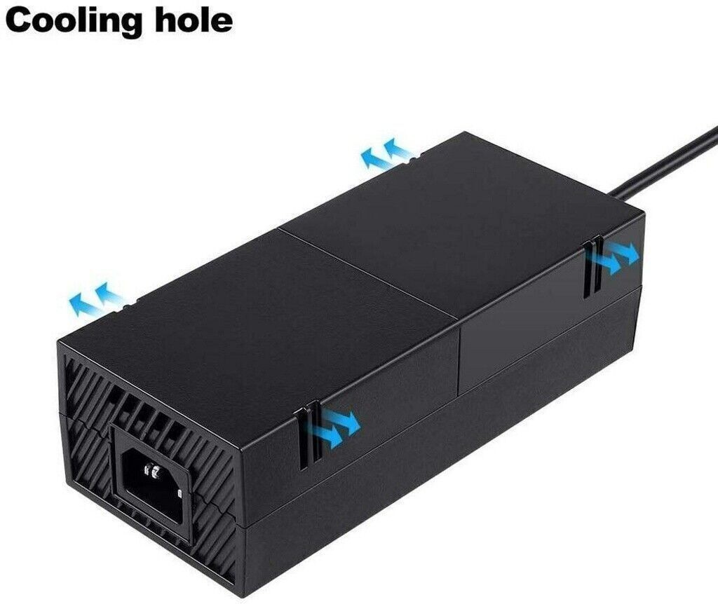 Xbox One 500GB Power Adapter Global Voltage Safe Quiet LED Indicator US Cable