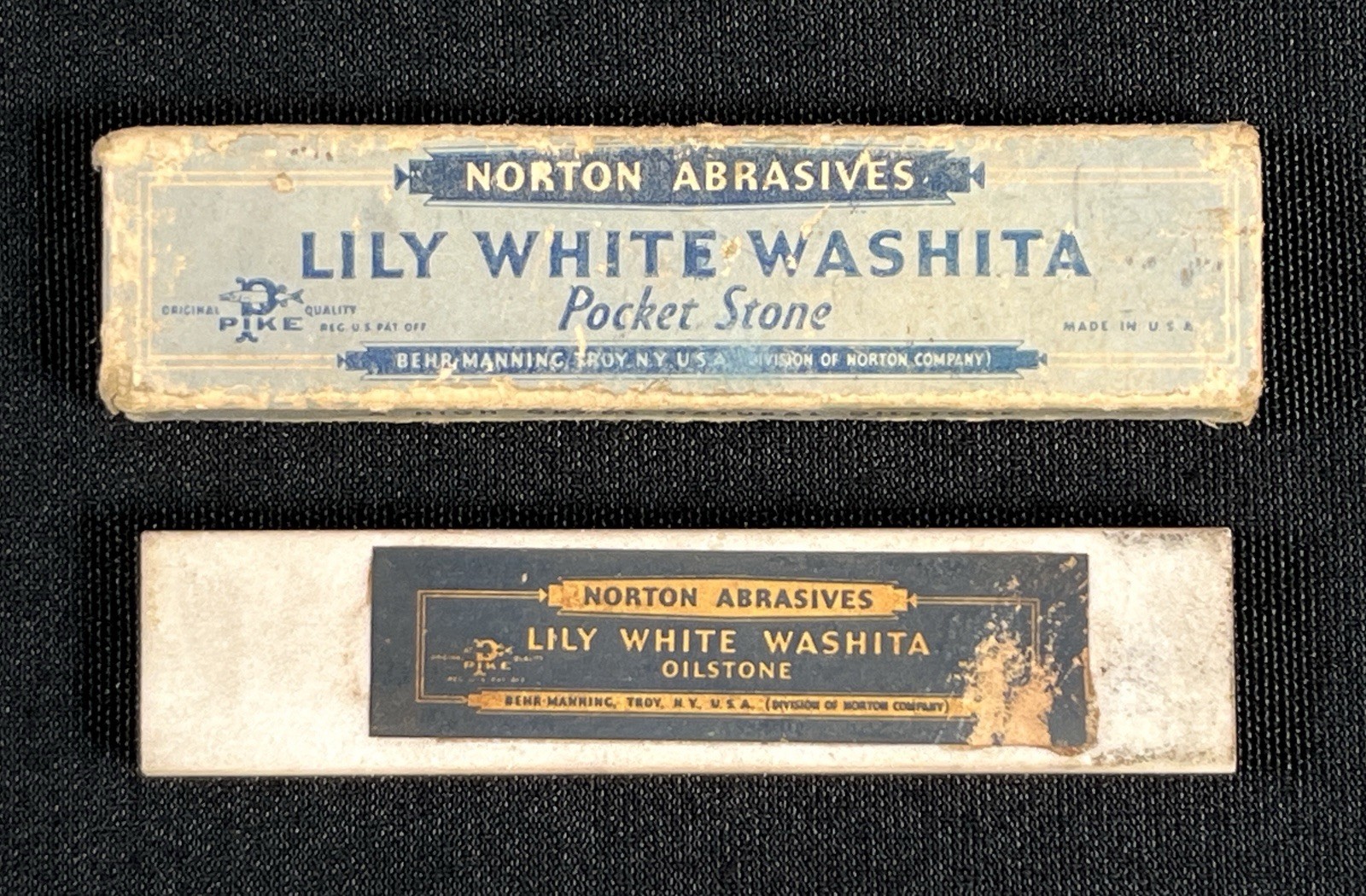 Norton Lily White Washita Oilstone 3.5'' Vintage Knife Sharpening Oil Stone