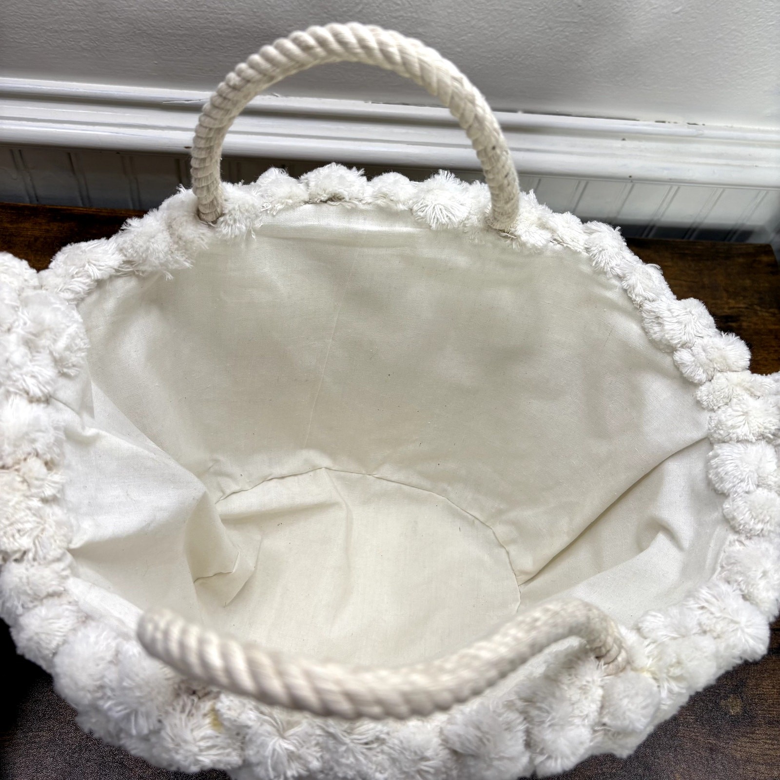 Hen Egg Gathering Basket Macrame Chicken Handmade Farmhouse Decor Rustic Large
