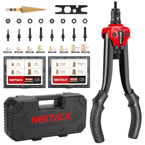 13-Inch Rivet Nut Tool Kit with Step Drill Bit - 120 Nutserts