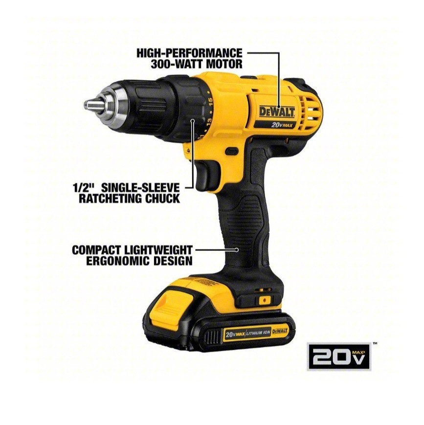 DEWALT DCK240C2 20V MAX Cordless Drill/Driver Power Impact Driver Combo Kit