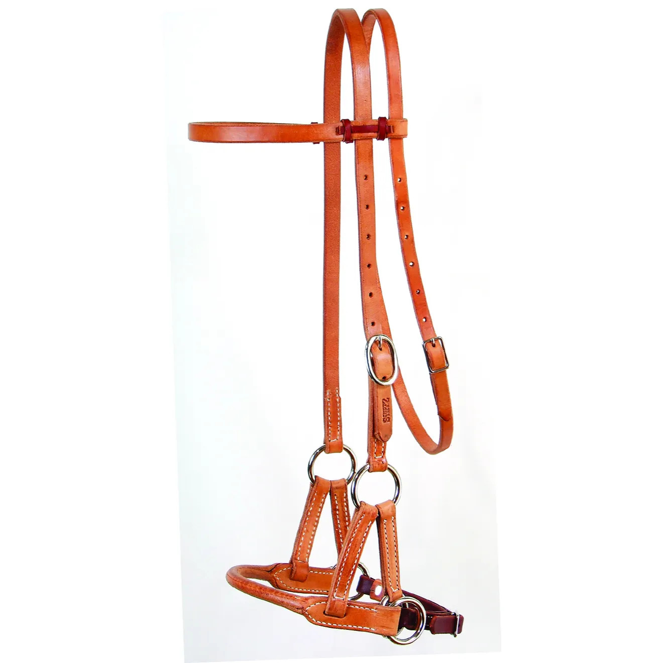 Professional's Choice Round Leather Nose Side Pull - Hermann Oak Leather
