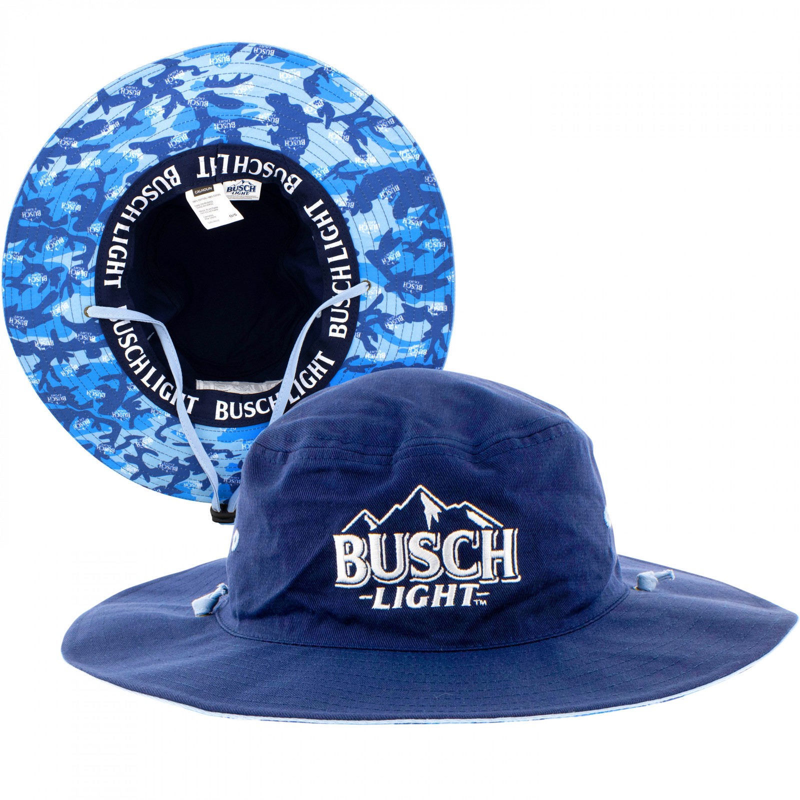 Busch Light Camo Under Brim Print Life Guard Hat Blue
