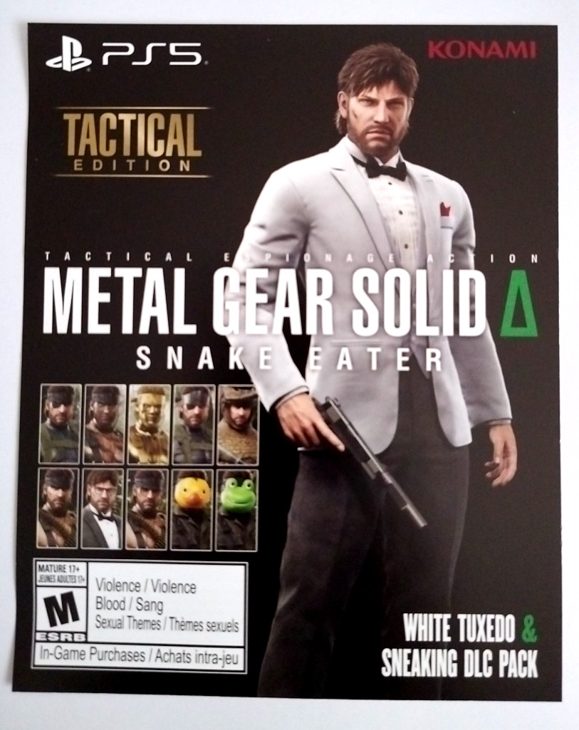 Metal Gear Solid Delta Snake Eater Sneaking DLC Pack Add-on Playstation 5 PS5
