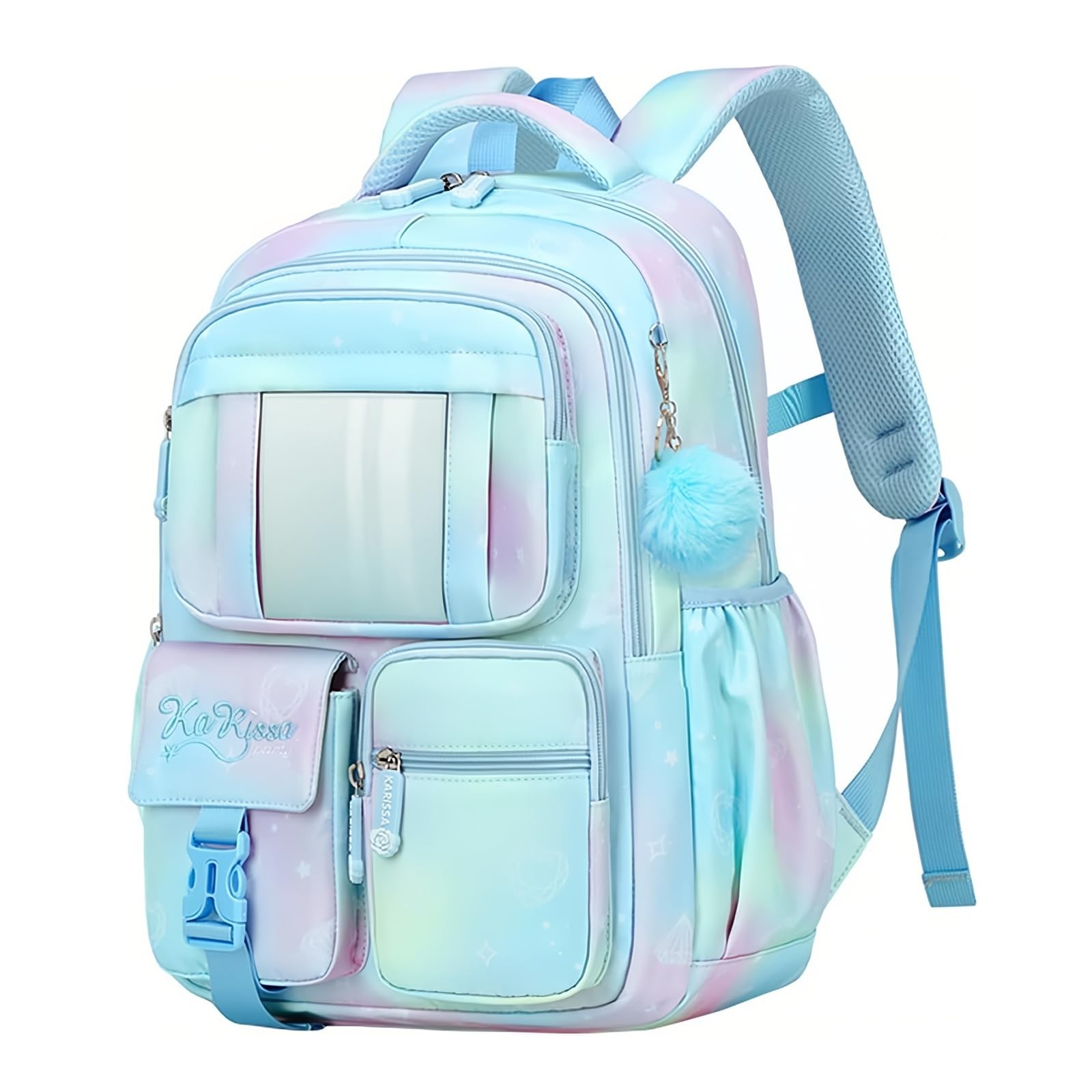 Kawaii Kids Backpack for Girls School, Multi-Pocket Girls Backpack Kids Schoo...
