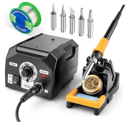 936A I Soldering Station Iron Kit, 45W Micro Soldering Practice Set for