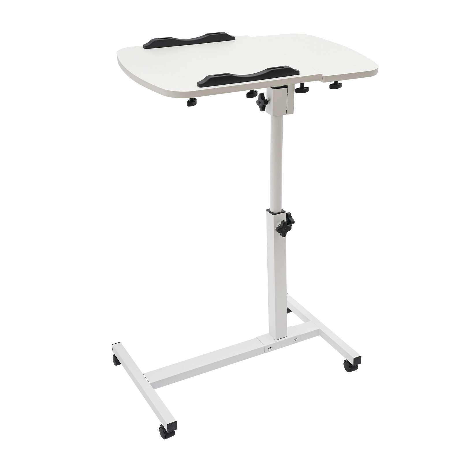 Over Bed Table Mobile Rolling Laptop Stand Computer Bedside Table Adjustable New