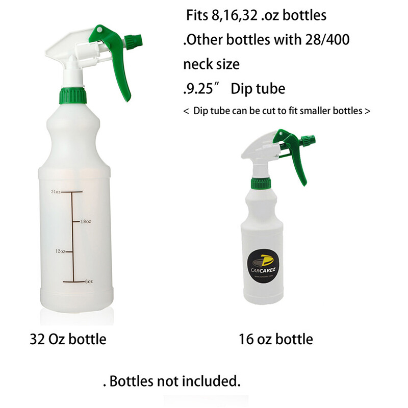 Plastic Spray Bottles (3-Pack) 32oz Squirt Bottles for All Cleaning Solutions