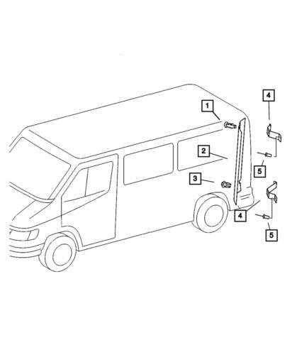 Genuine Mopar 2003-2006 Dodge Sprinter 2500 D-Pillar Molding Right 5104292AA