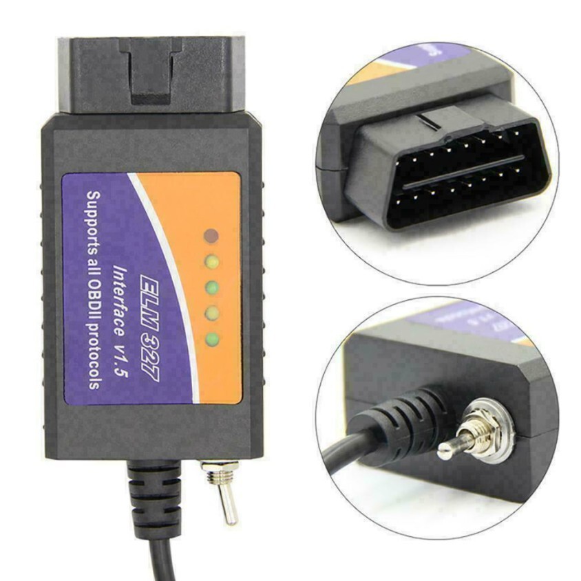 OBD2 Scanner ELM327 Software USB Diagnostic Tool Cable Adapter for Ford FORscan