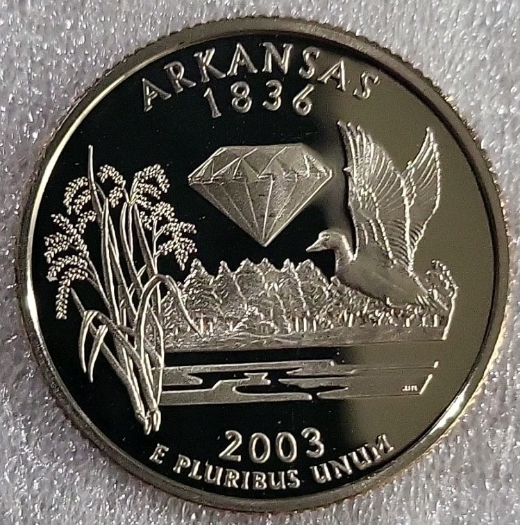 2003-S Arkansas Gem DCAM Clad Proof State Quarter Coin *B830