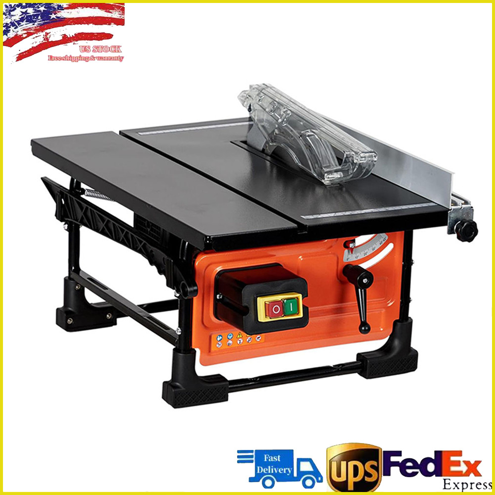 8-inch Table Saw for Jobsite, 6.7-Amp Copper Motor, Cutting Speed up to 3576RPM