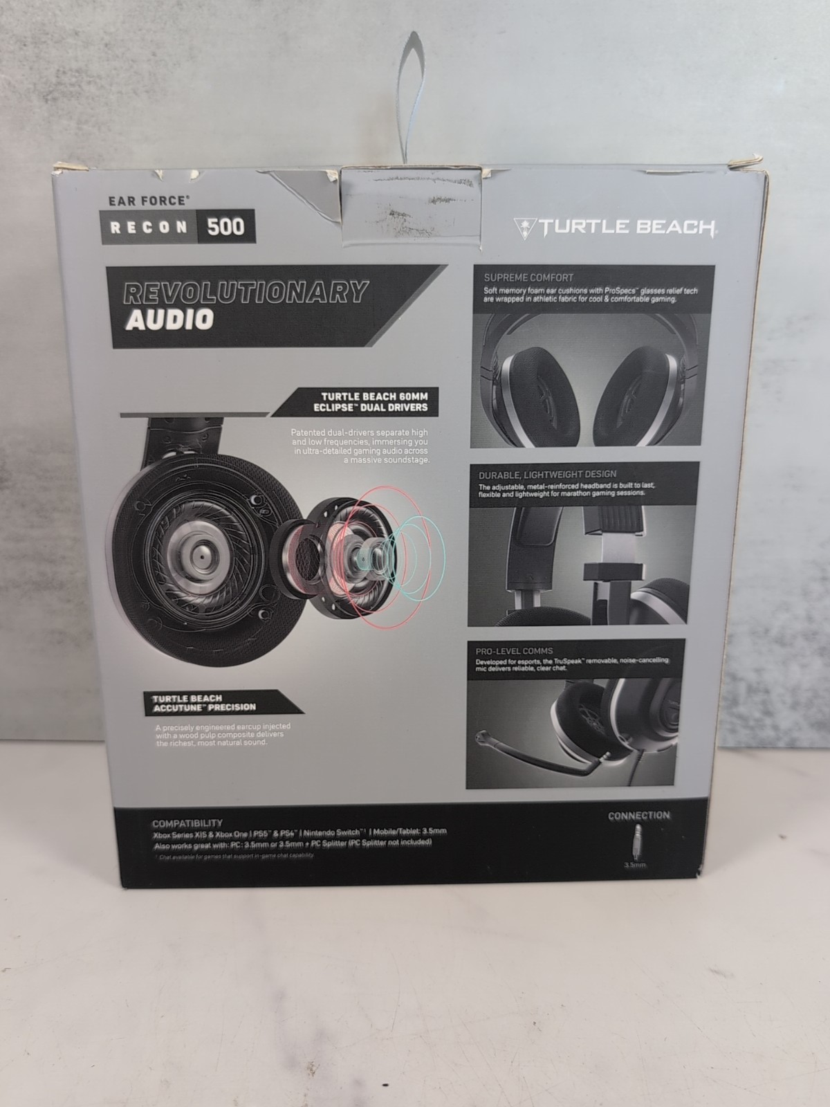 Turtle Beach Recon 500 Wired Gaming Headset & Noice Canceling Mic 60mm Eclipse