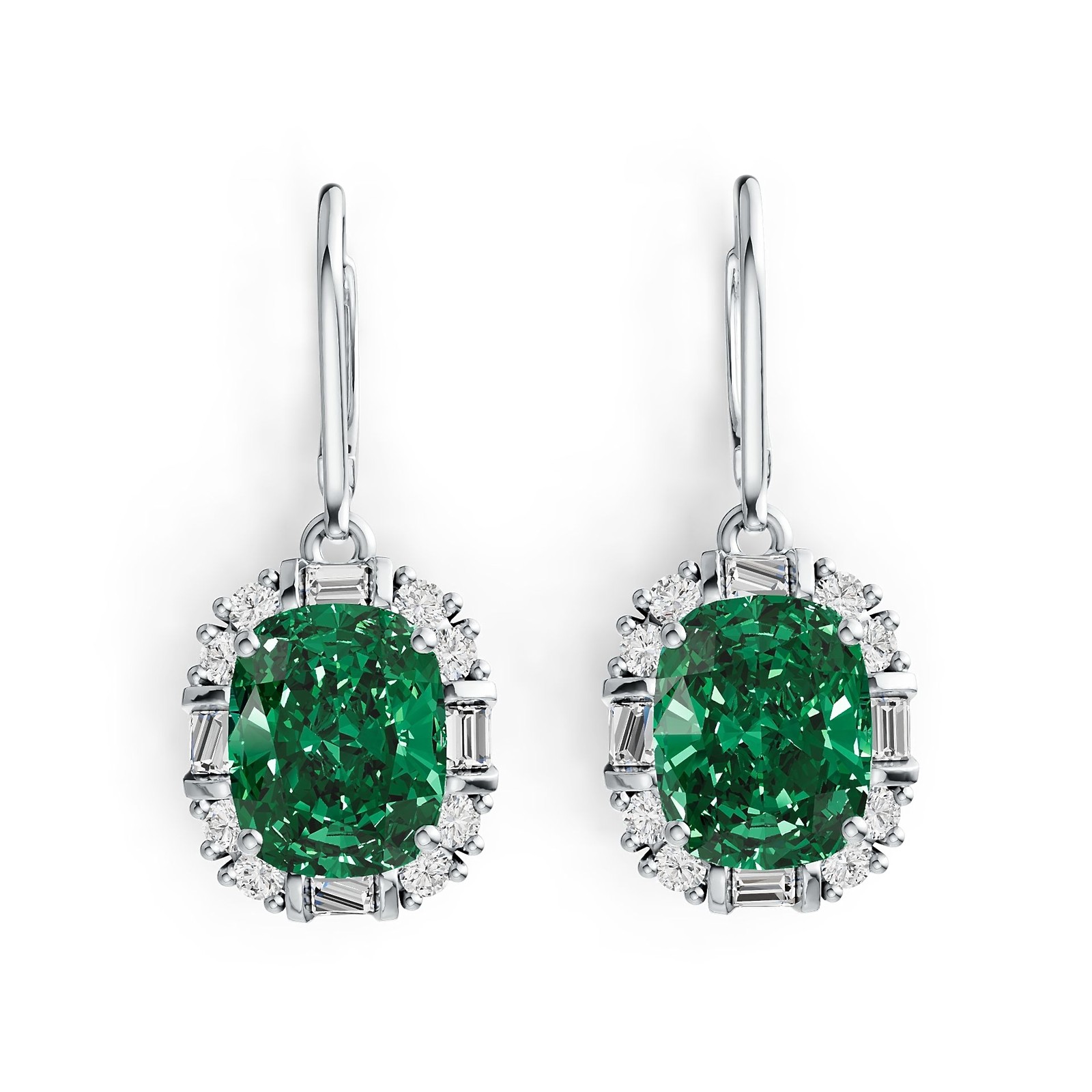 Sterling Silver Semi Mount Earrings Setting Cushion CU 10X8mm