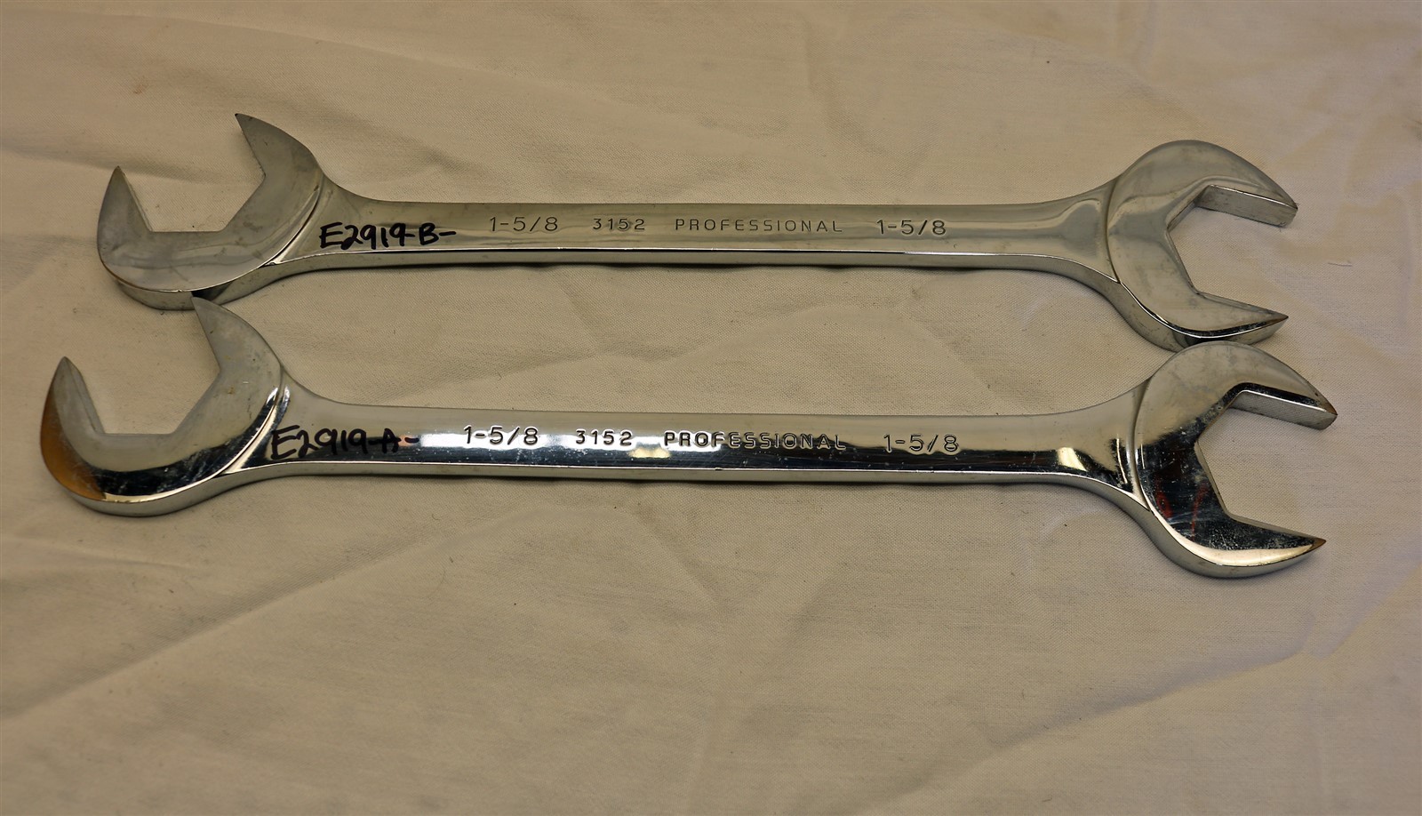 Pair Of Proto 3152, 1-5/8” Double Open End Angle Wrench 15° & 60° - - E2919