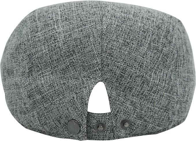 Men's Cotton-Hemp Blend Newsboy Cap – Lightweight Summer Flat Cap for Driving...