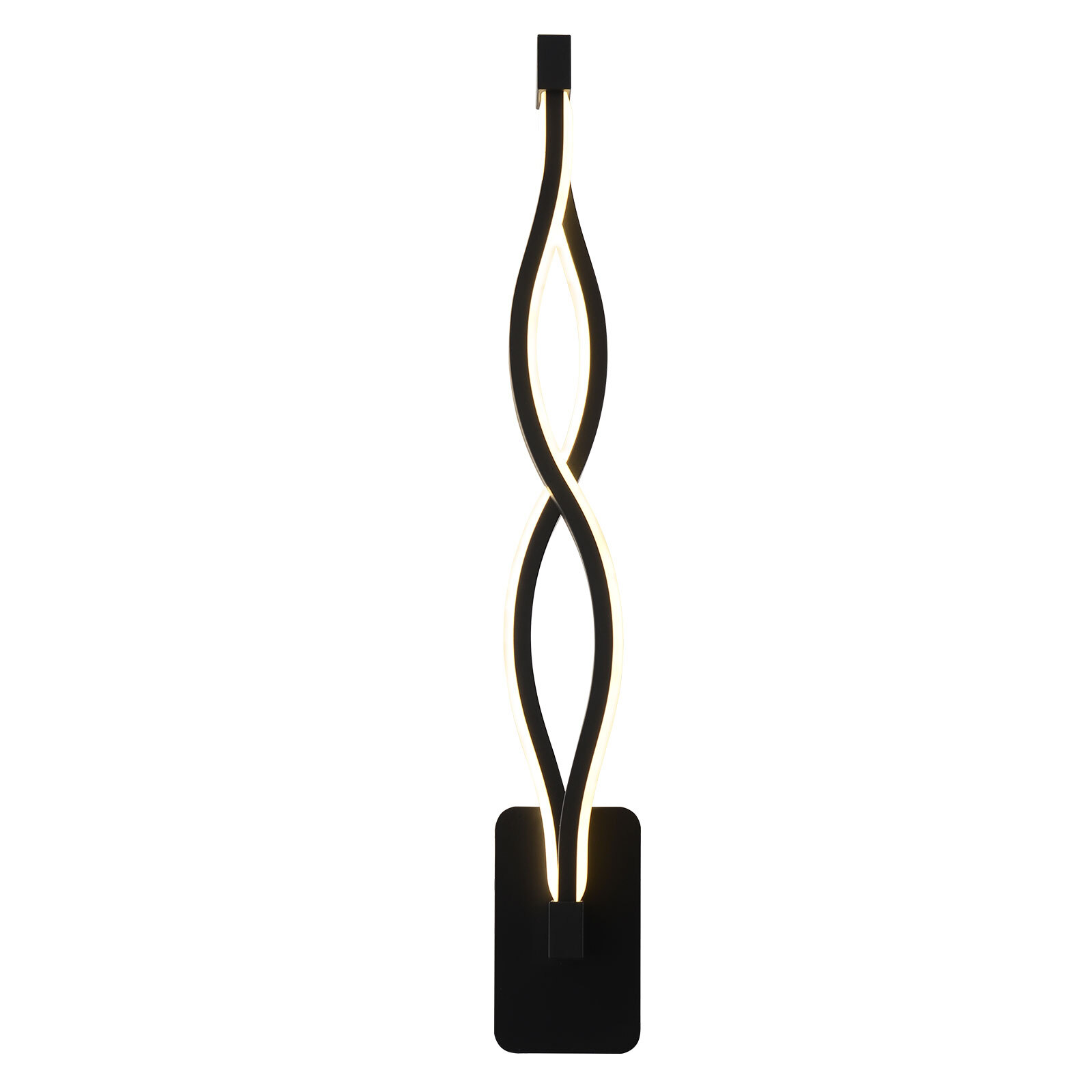 Modern 16W LED Wall-mounted Light Lamp Dimmable Black+Clear Wall Sconce Lighting