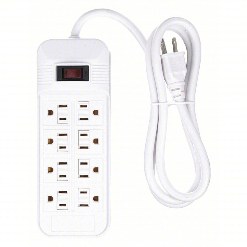 Outlet Strip Home and Office Plastic 8 Total Number of Outlets 4 ft