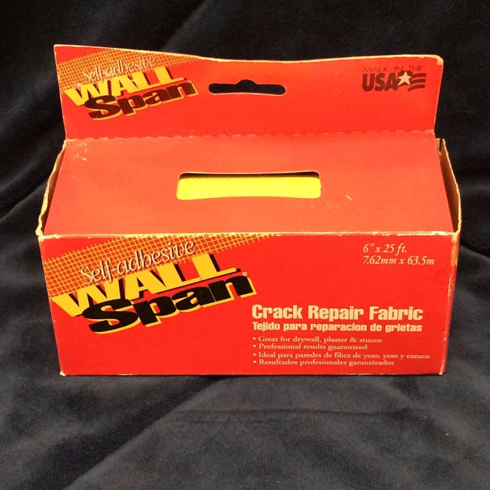 WALLSPAN Self Adhesive Crack Repair Fabric Drywall 6" x 25'  Plaster Stucco