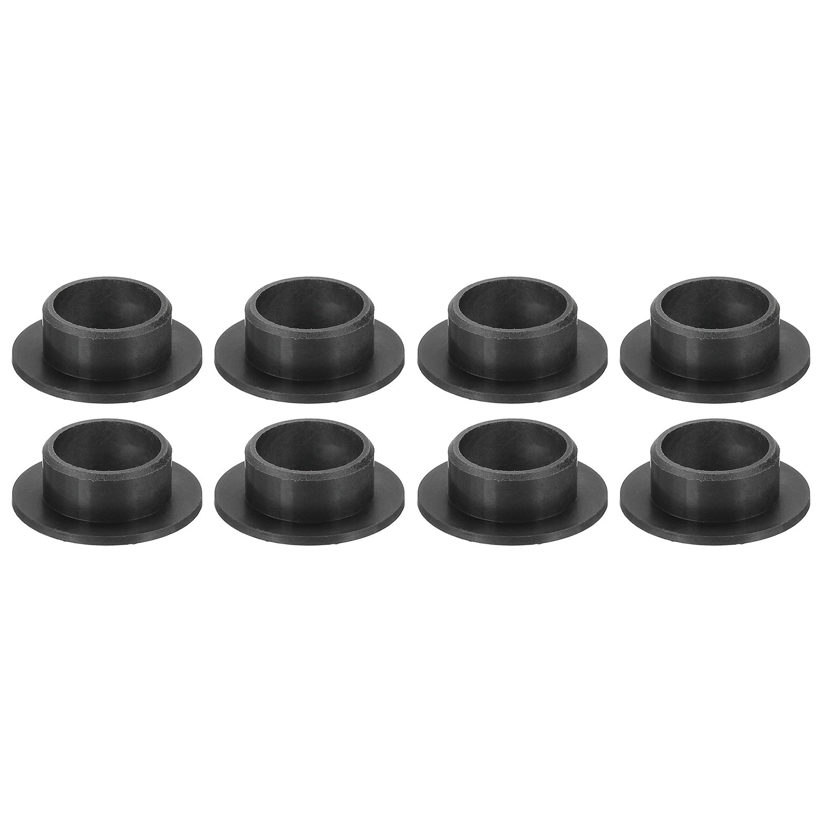 8Pcs ID 10mm x OD 12mm x Length 6mm Flanged Sleeve Bearing Plastic POM Bushing