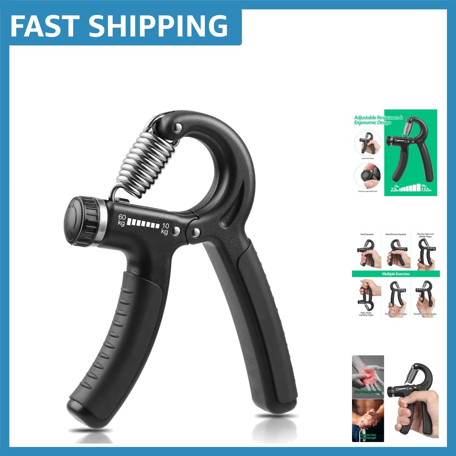 Niyikow Adjustable Grip Strength Trainer - Boost Grip for Athletes & Musicians