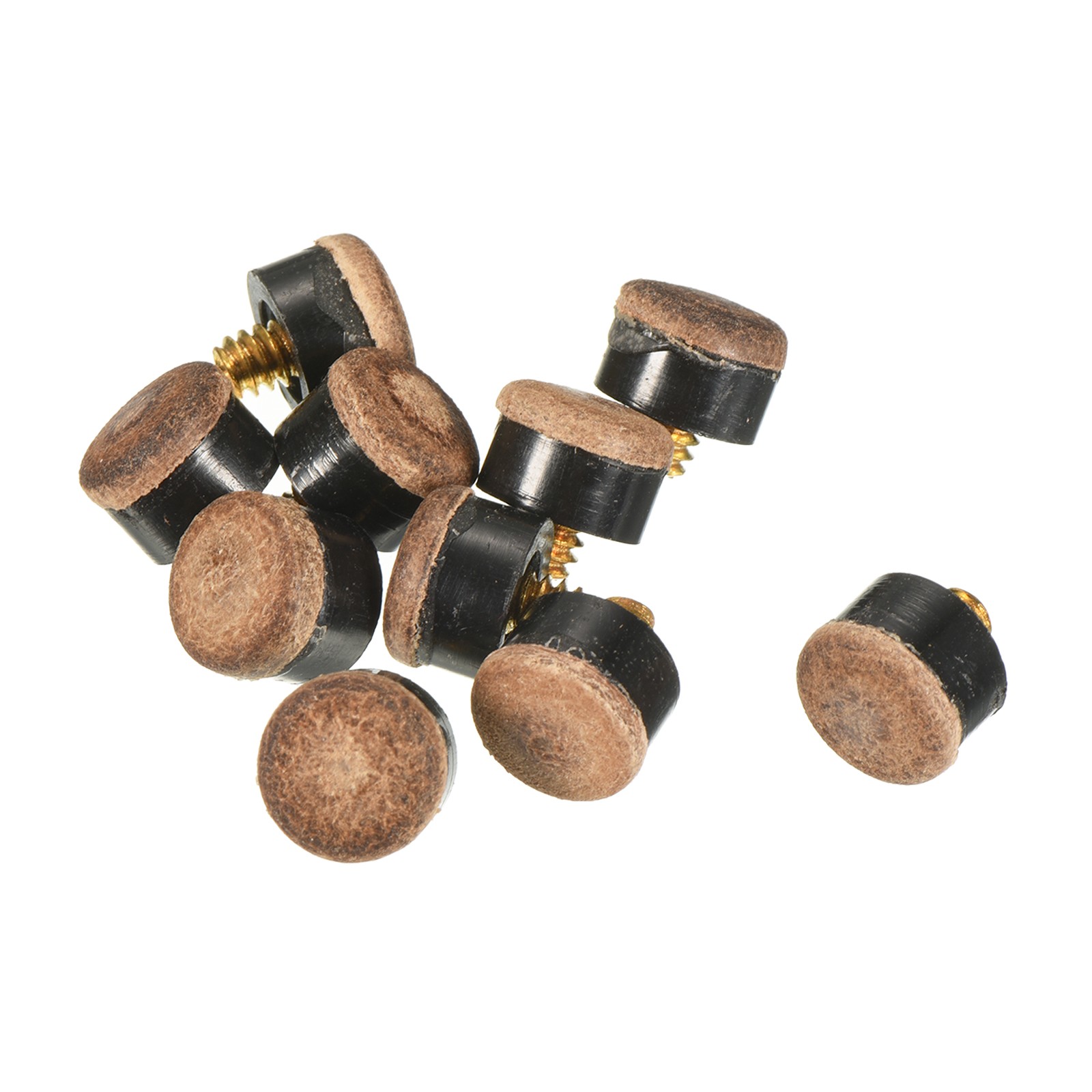 11mm slide screw billiard stick tips, 10pcs billiard stick snooker, brown