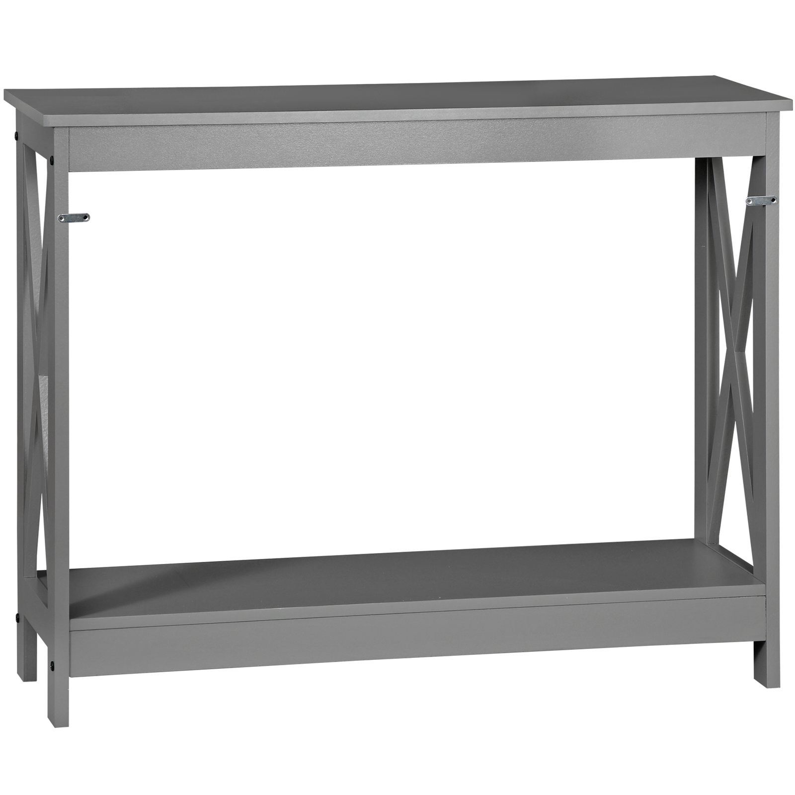 Console Table Along Bed Accent Side Stand Display Storage Shelf Entryway Grey
