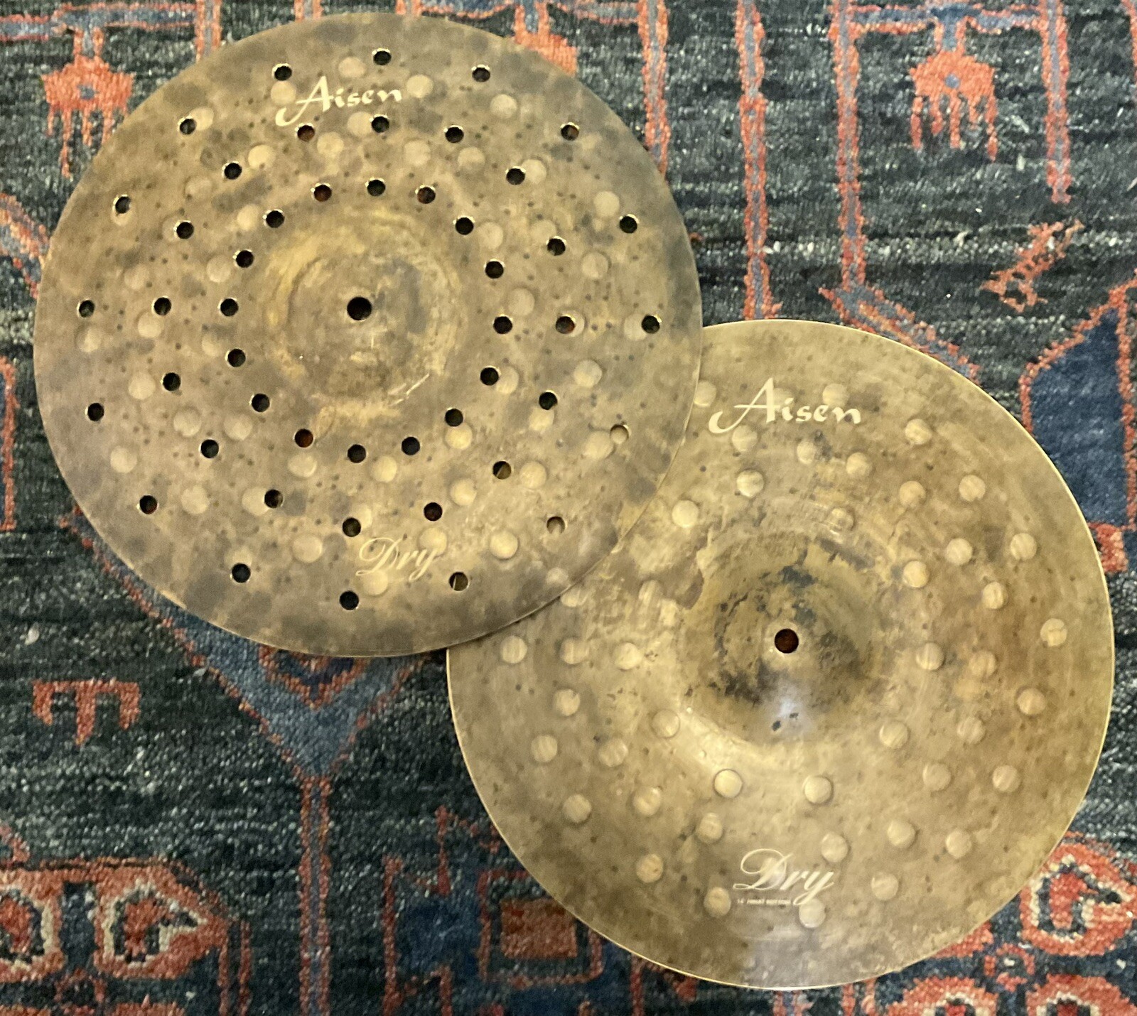 Aisen Cymbals 14” Dry Hi-Hats, Pair (w/Holy Top Cymbal)