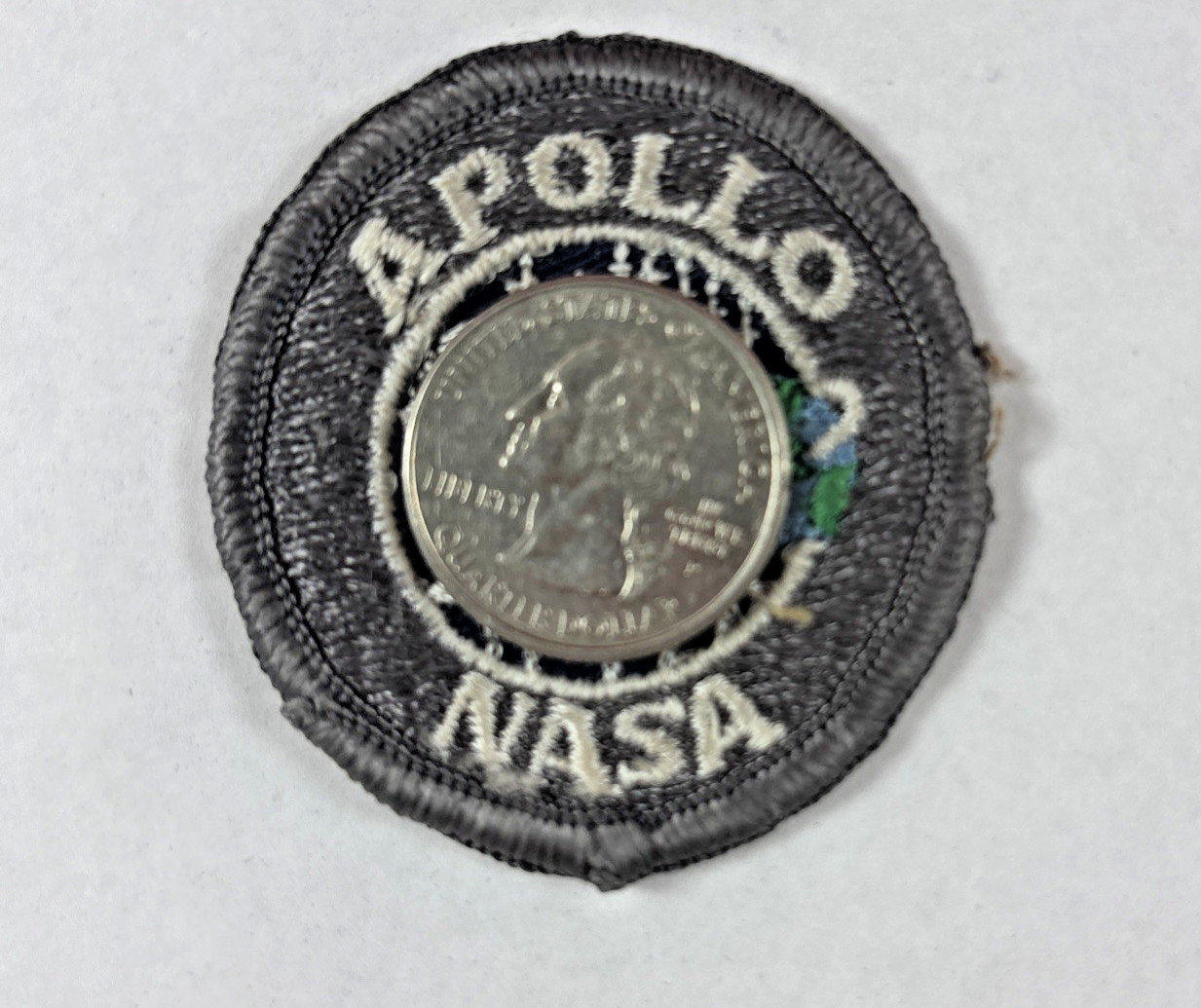 Vintage NASA Apollo Program Insignia Patch Official Emblem 2" Earth Moon A