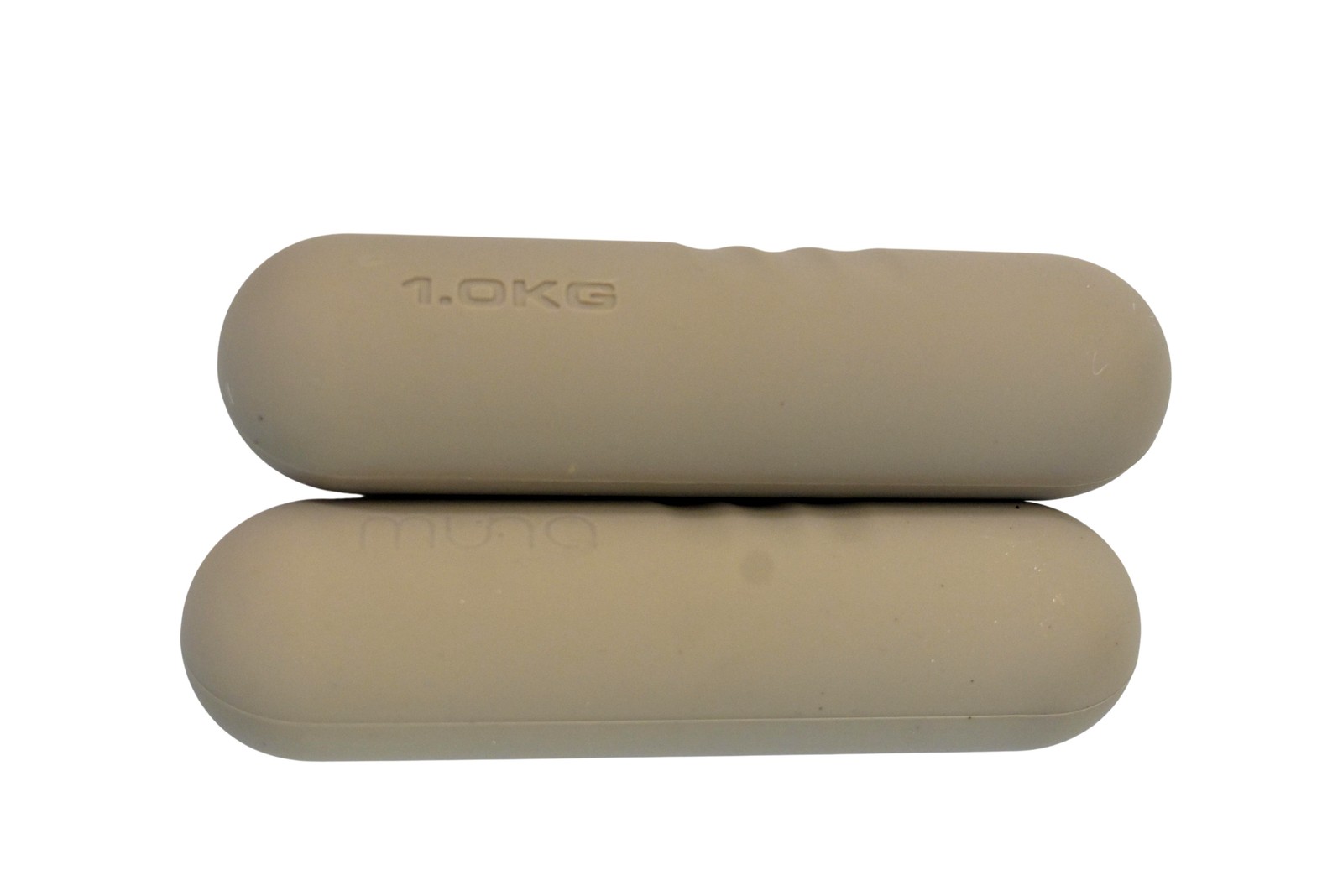 Muna Silicone Dumbbells 1 kg 2.2 lbs Each Pilates & Home Workouts Tan Pair