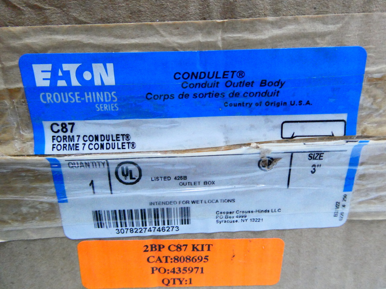 Appleton C87 Conduit Outlet Body 3in