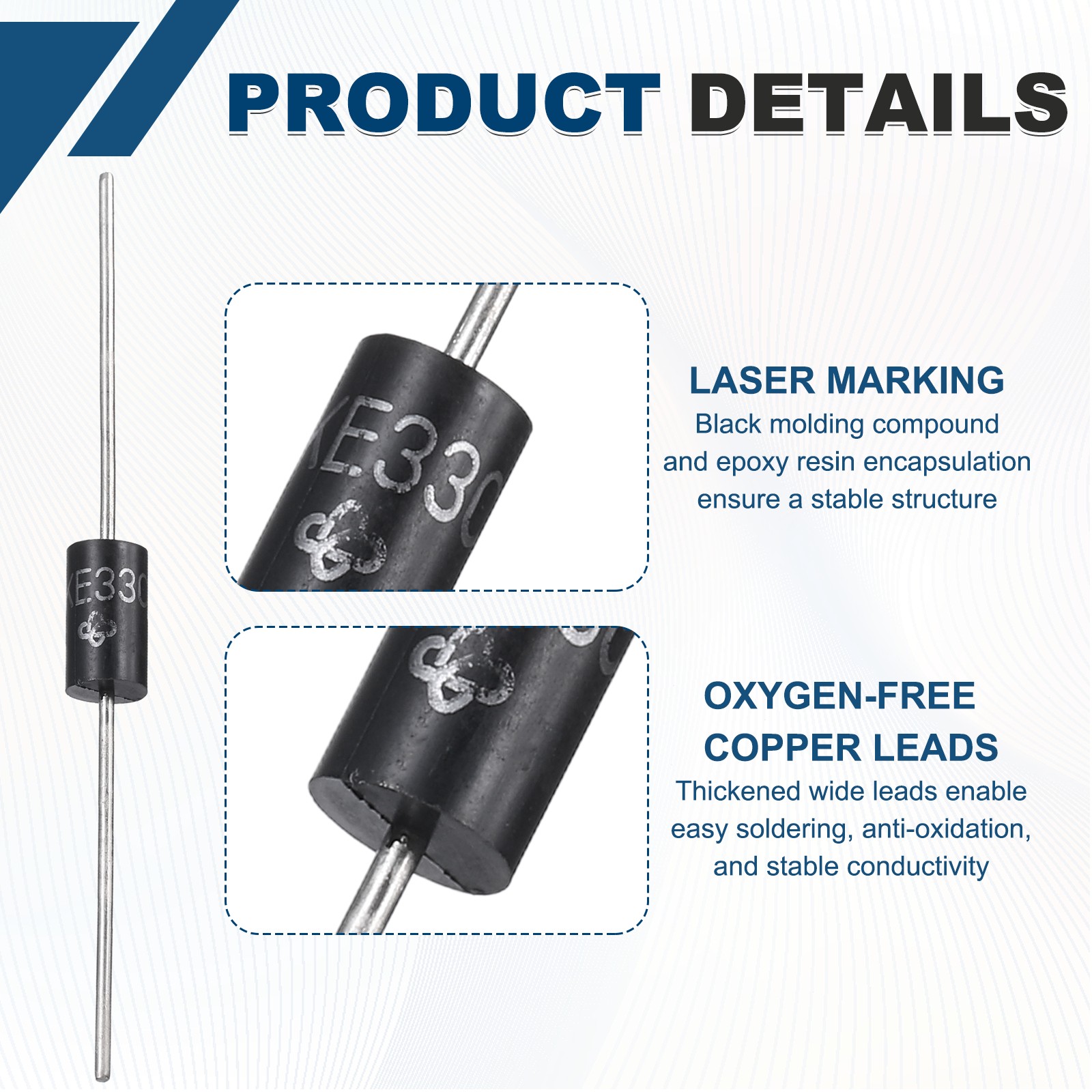 10Pcs Transient Suppression Diodes 1.5KE33CA DO-201AD Bidirectional Channel
