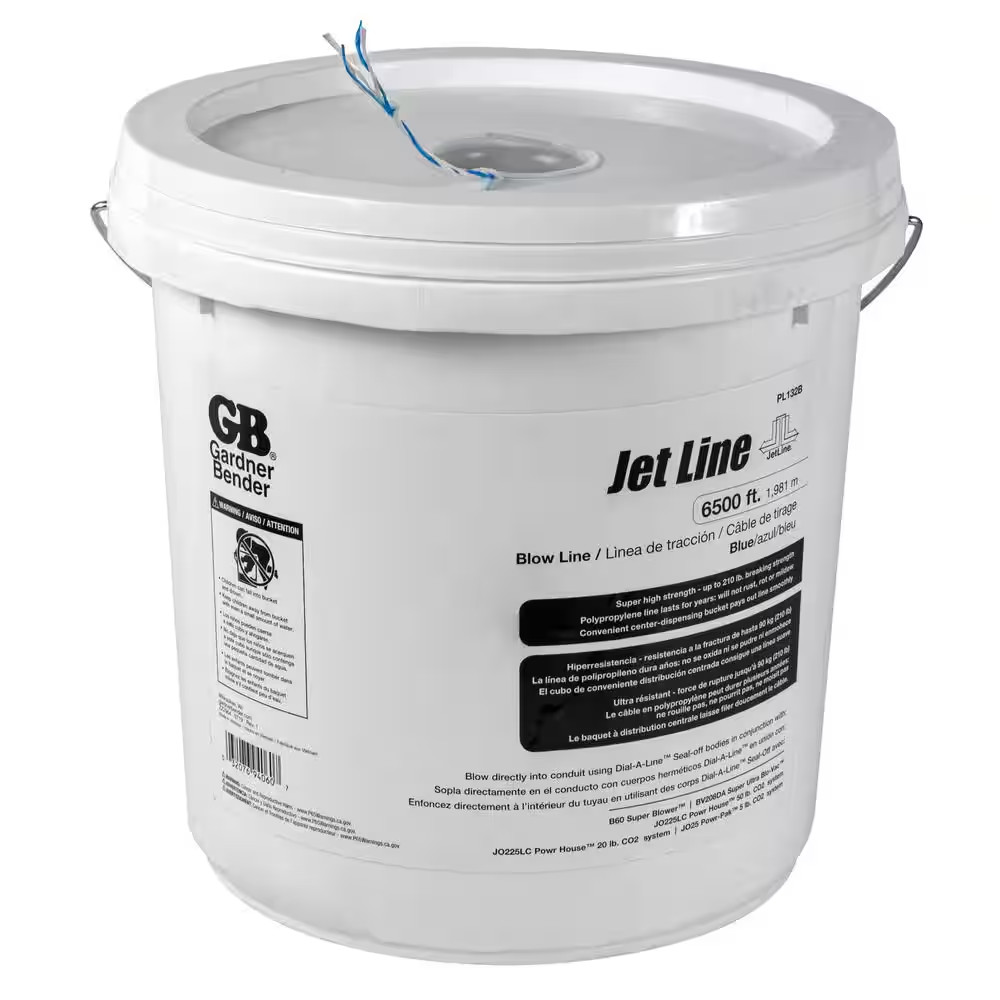 1/8 In. X 6500 Ft. L 210 Lbs. Strength Poly Pull Value Blow Line in a Bucket