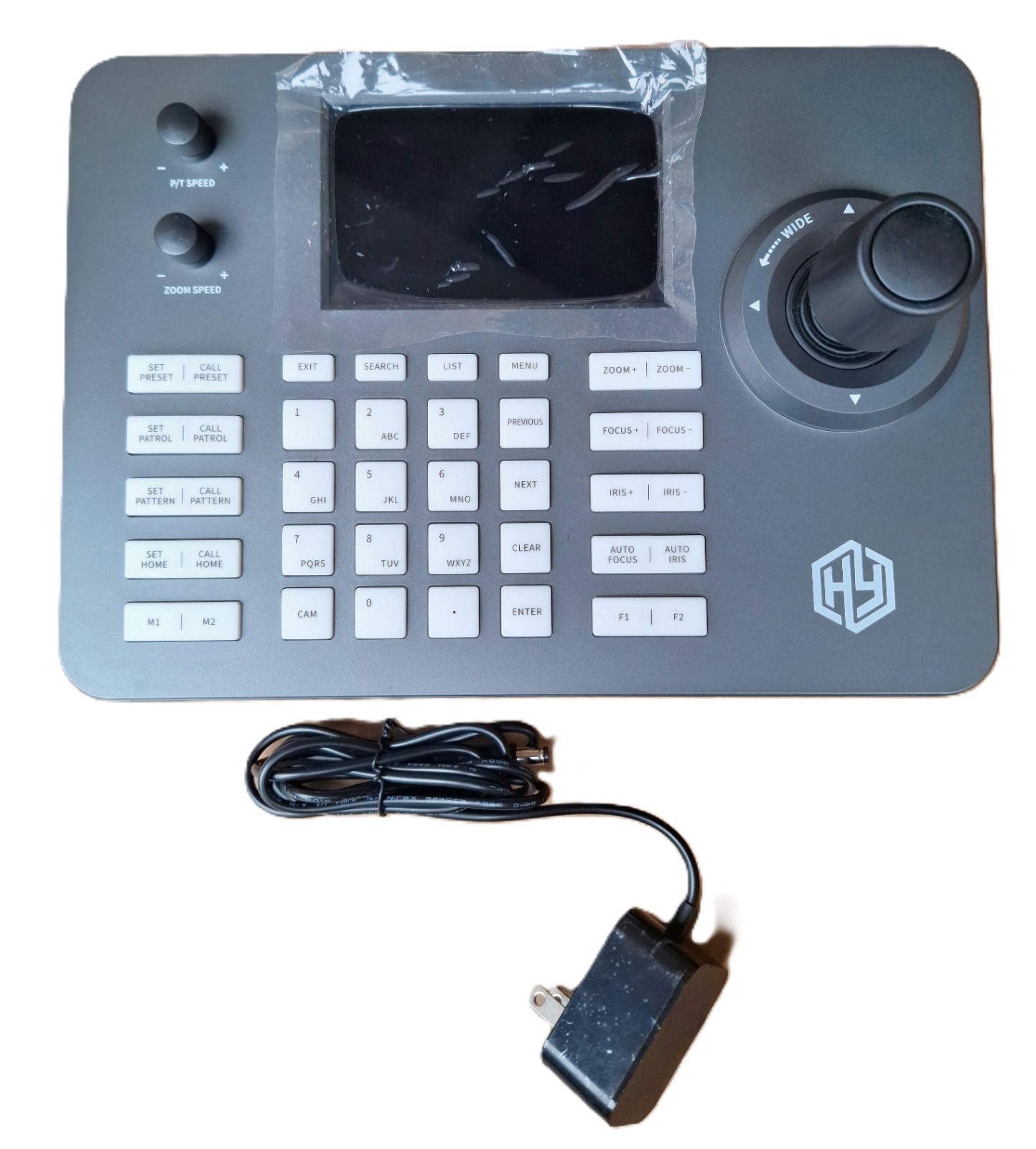 PTZ Camera Controller POE Network 4D Joystick Decoding Keyboard w/5" LCD Screen
