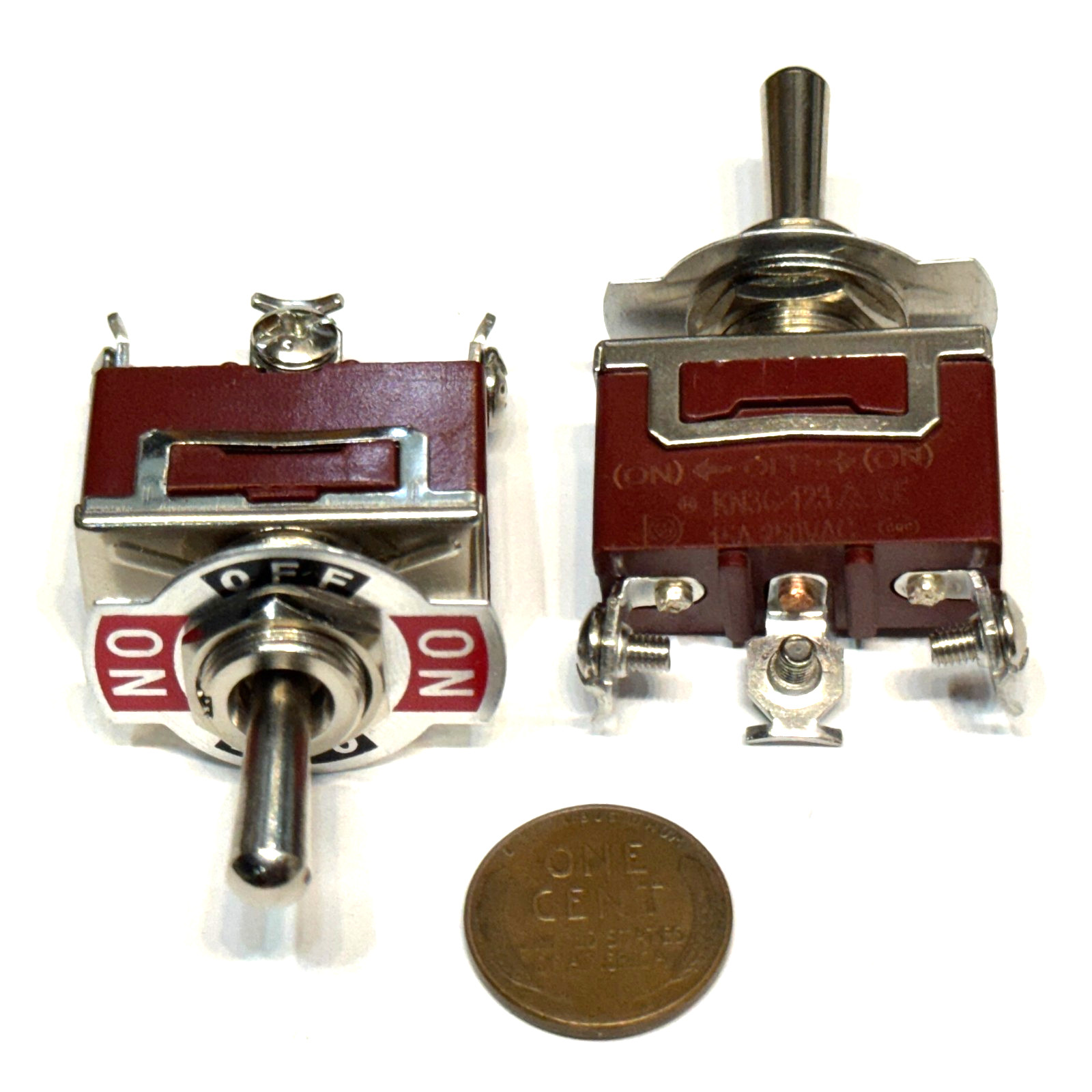 2 pack Heavy Duty Momentary Toggle SPDT 3Pin (ON)-OFF-(ON) 20A125V B5