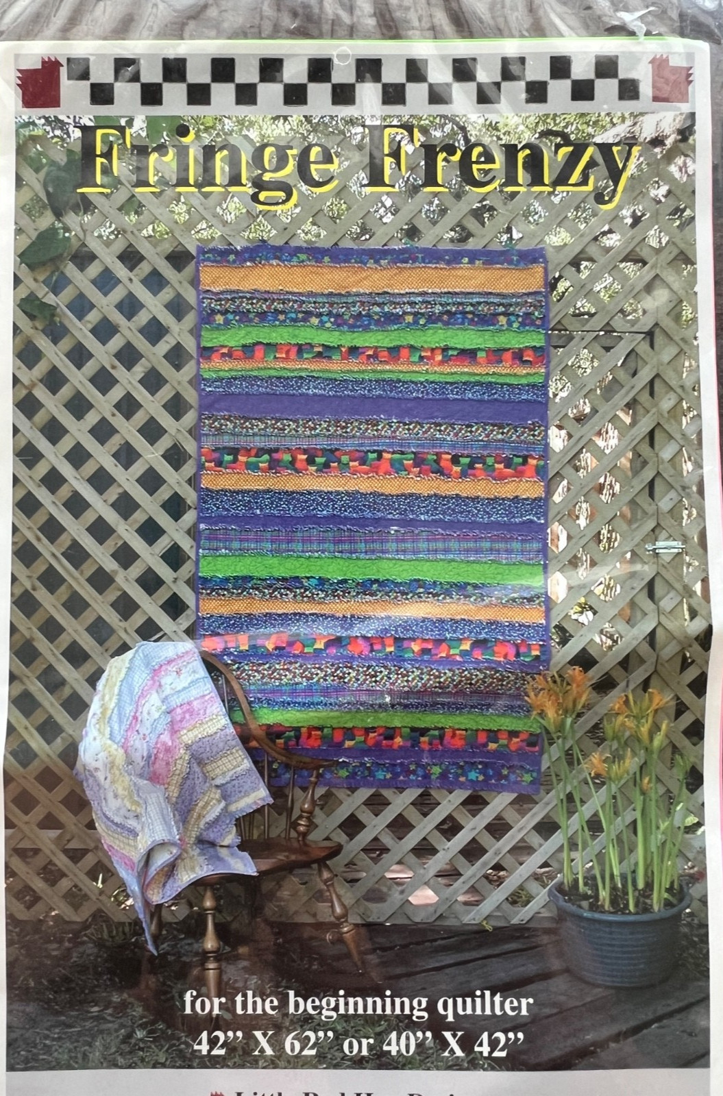 FRINGE FRENZY EASY QUILT PATTERN BEGINNER SEW CRAFT 2001 LITTLE HEN NOS