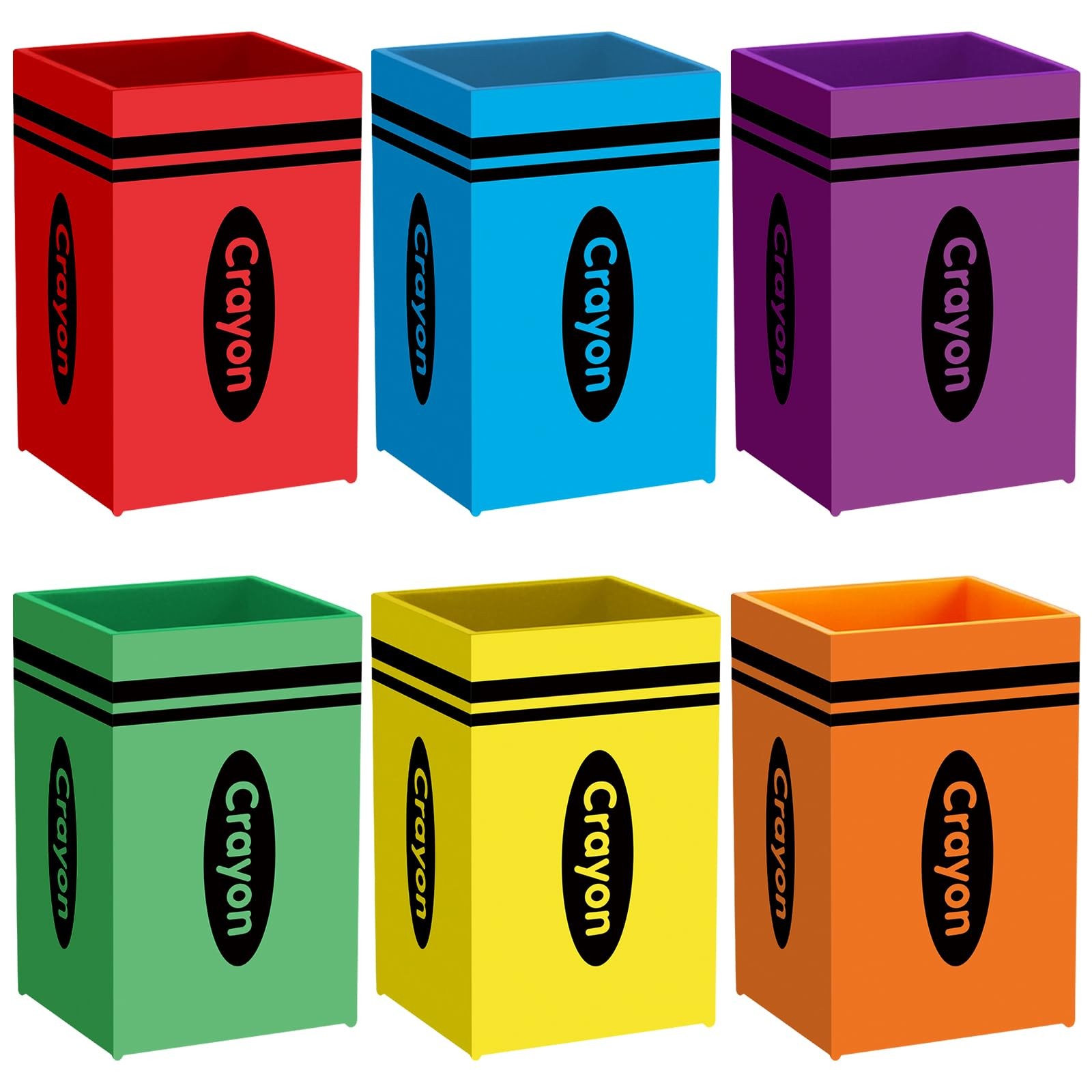 Poola Voidra 6 Pcs Crayon Classroom Decor Classroom Magnetic Storage Boxes Ma...